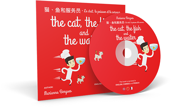 The cat the fish and the waiter (English, Chinese and French Edition)