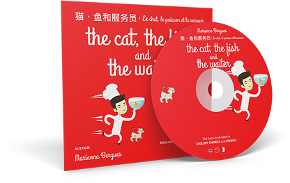 The cat the fish and the waiter (English, Chinese and French Edition)