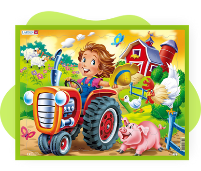 Farm Kid With Tractor