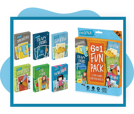 Hoyle 6 In 1 Fun Pack 6ct Kids