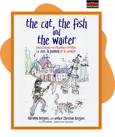 The Cat, the Fish and the Waiter (English, Swahili and French Edition) ( a children's book)